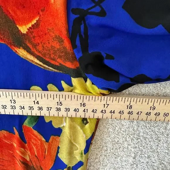 Joseph Ribkoff Floral 3/4 Sleeves Sheath Knee Length Dress with Lace Trim - 6 - Picture 5 of 8